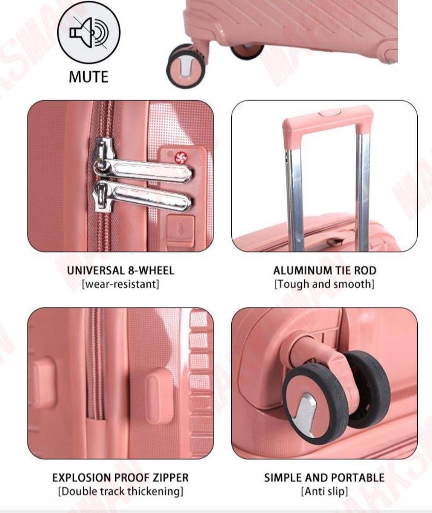 3 Set Hard Shell PP Suitcase